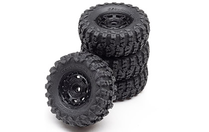 OFFICIALLY LICENSED WHEELS & TYRES for the Axial 1/30 SCX30 Jeep Wrangler 4X4 RTR RC
