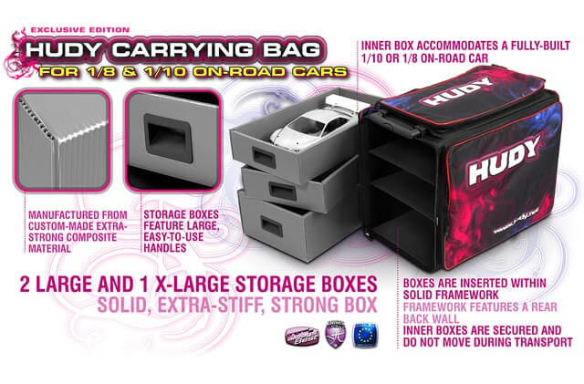 Hudy 1/10 & 1/8 Carrying Bag + Tool Bag - Exclusive Edition