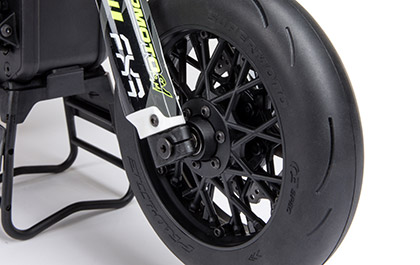 PRO-LINE RACING OE (ORIGINAL EQUIPMENT) SUPERMOTO STREET TYRES for the Losi 1/4 Promoto-SM FXR Supermoto RTR RC Motorcycle